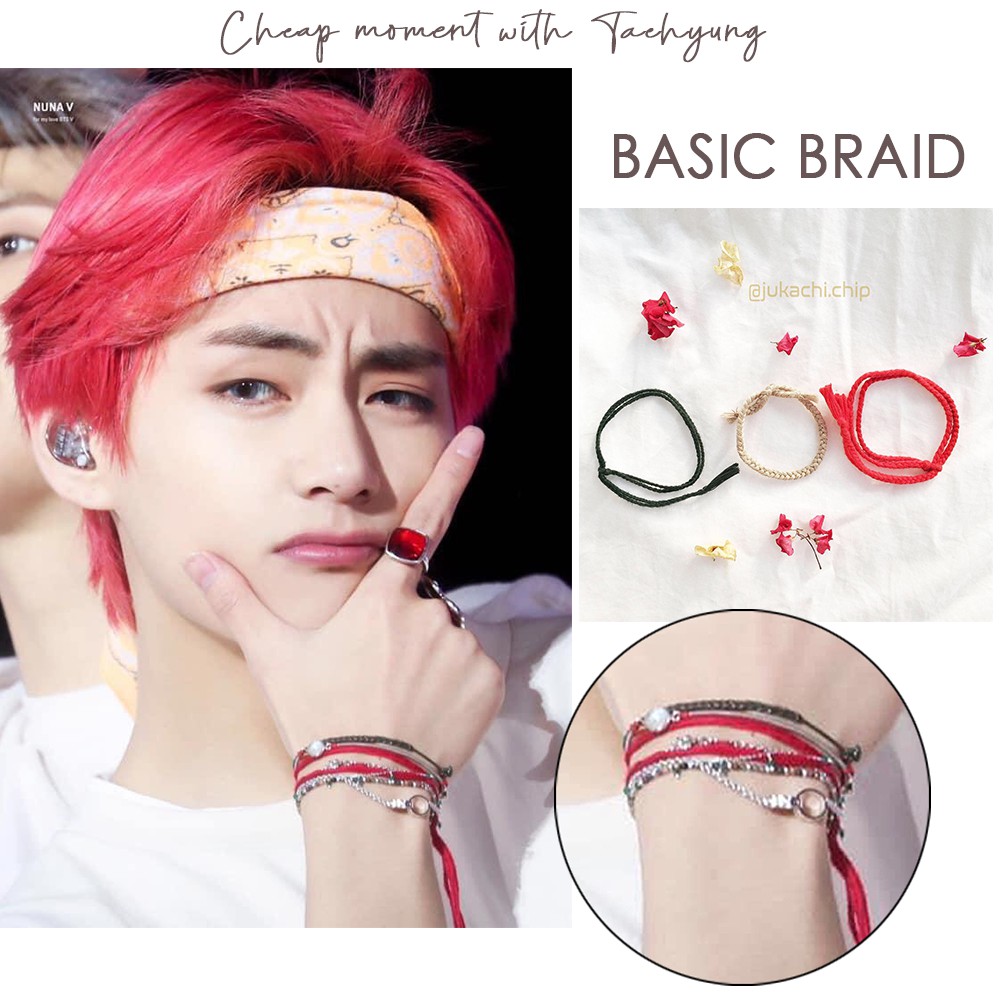 Vòng tay handmade cheap moment with Taehyung  - Basic braid