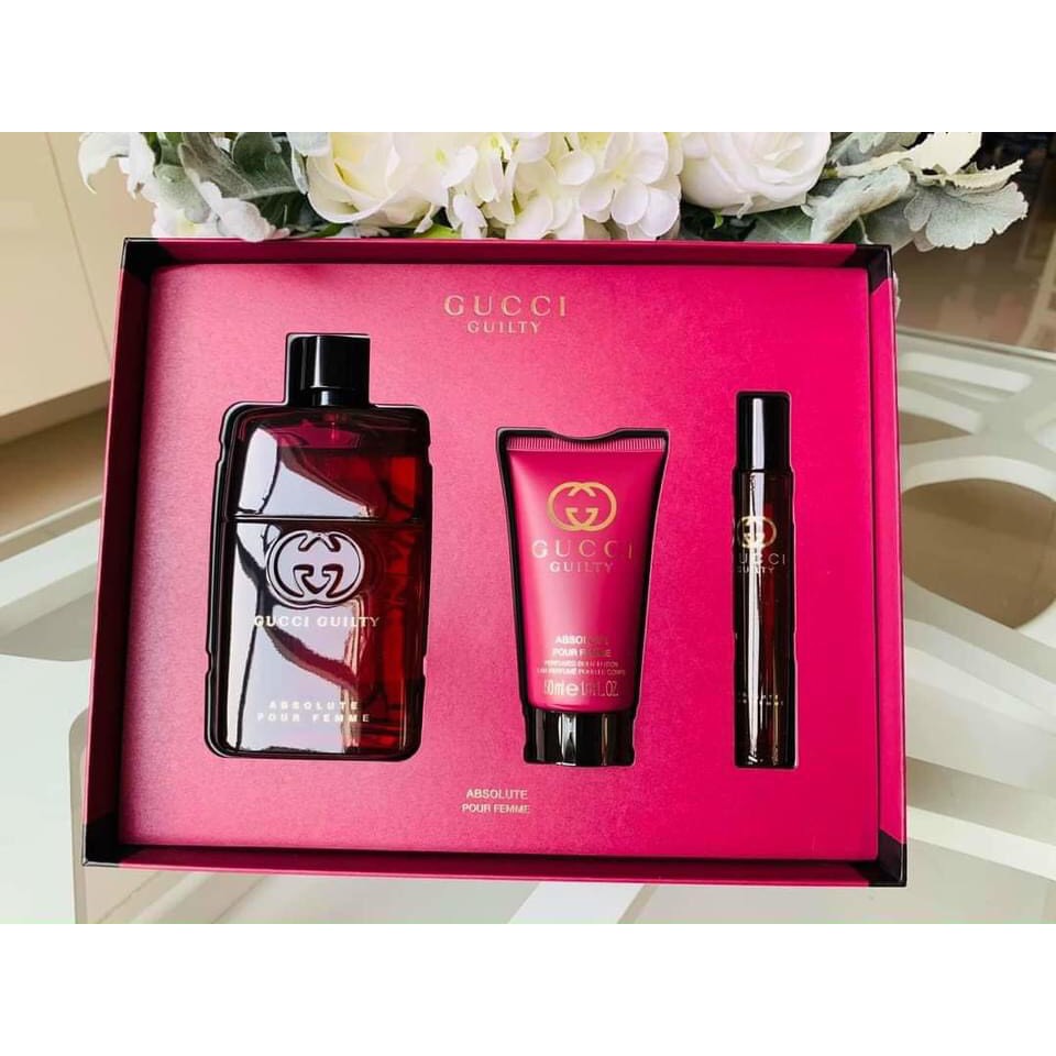 Bộ nước hoa Giftset Gucci Guilty Absolutely Pour Femme EDP 90ml | Dòng Gucci | Tien Perfume