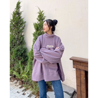 Áo sweater nỉ, cổ lọ