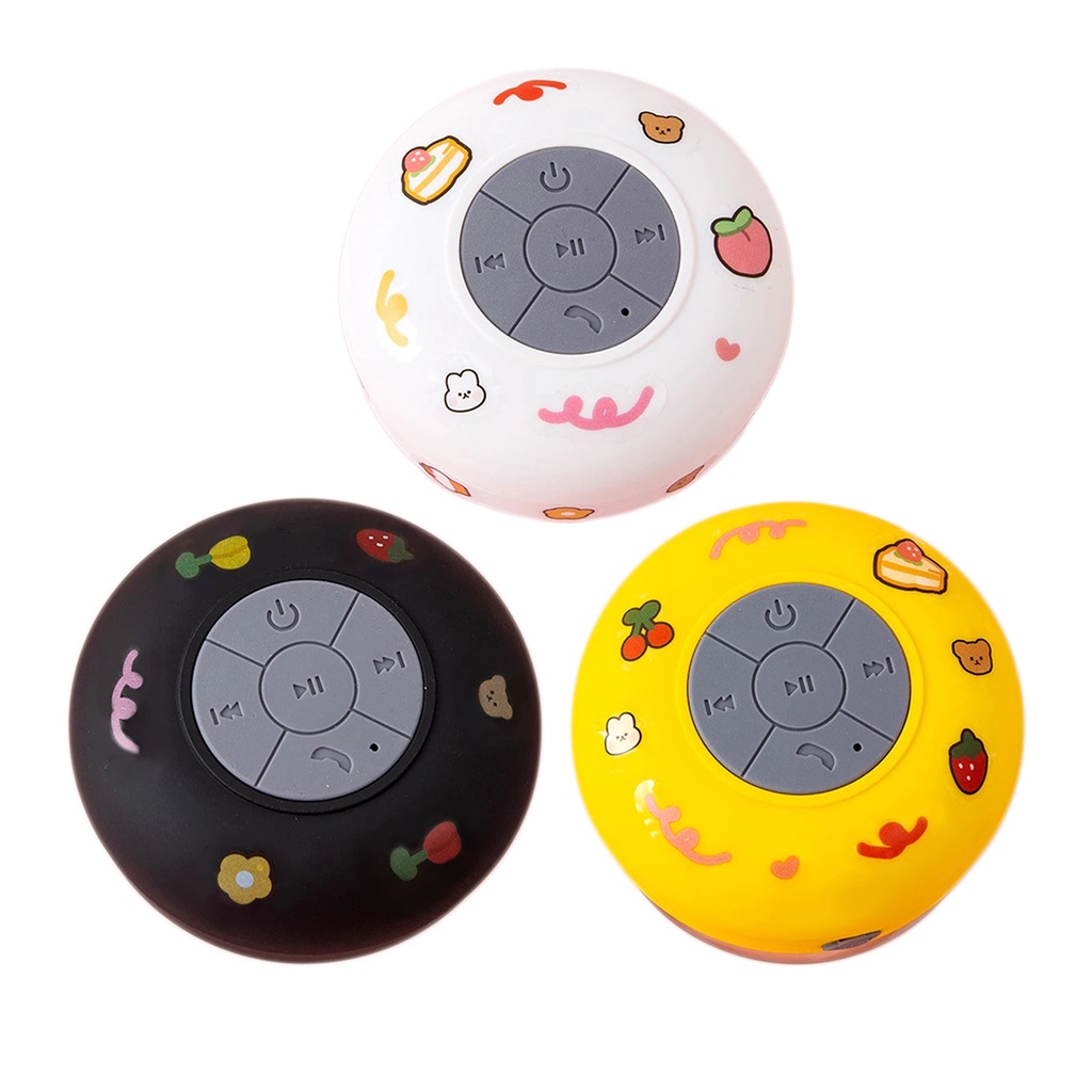 Loa bluetooth không dây gắn tường nhà tắm chống thấm nước nhỏ gọn tiện dụng kèm hình dán dễ thương