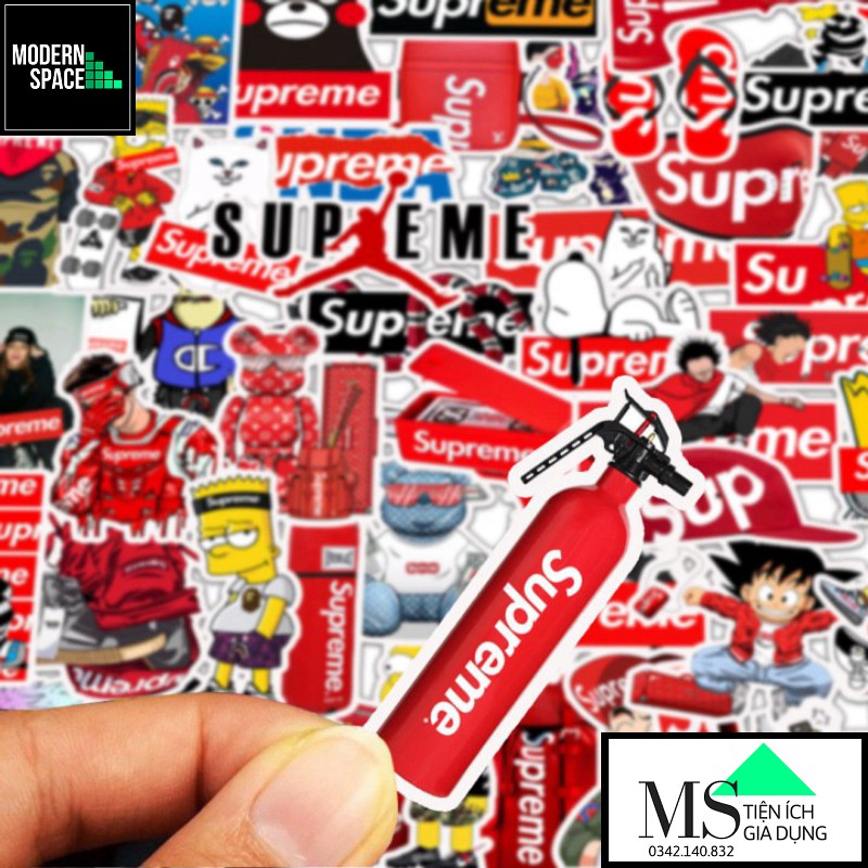 Sticker PVC Supreme ST063-ST - 50 Hình dán Chống nước