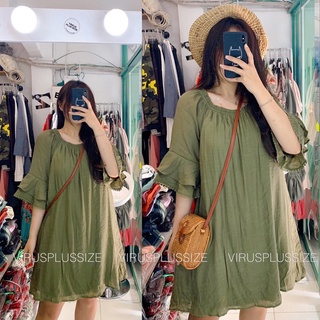 [virusplussize]Đầm bigsize NAIF form suông