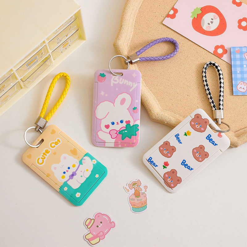 Ví Đựng Thẻ ID / Móc Khóa Họa Tiết Hoạt Hình Dễ Thương Cho Nam Và Nữ