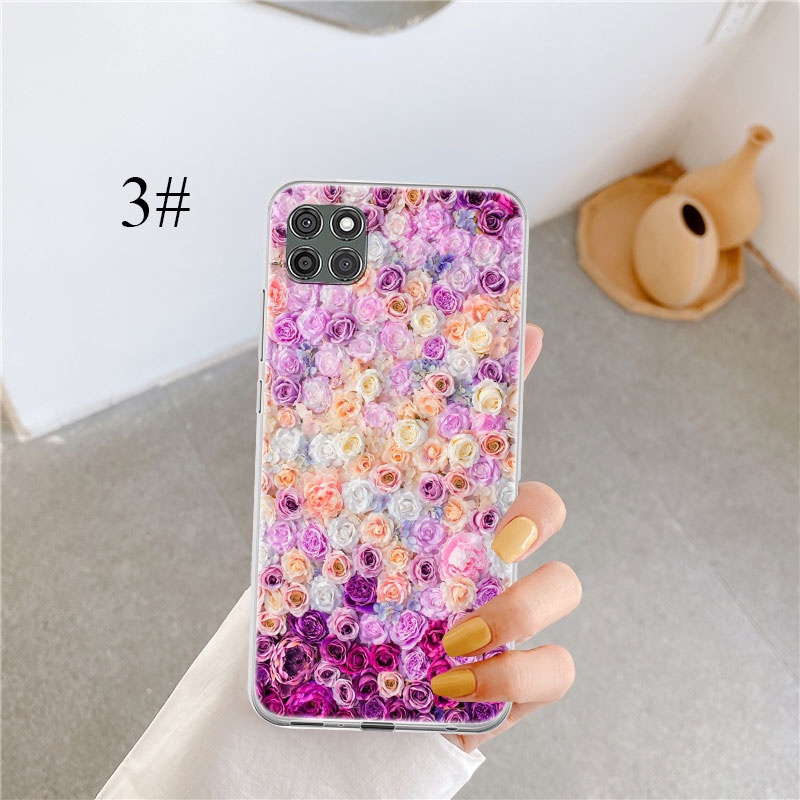 Ốp Điện Thoại Silicone Mềm Họa Tiết Hoa Tím Cho LG V40 G8 X X4 G3 G3S G8 G9 D690 V60 ThinQ OI75