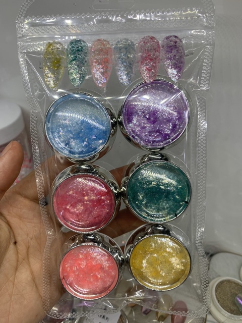Vụn khổng tước siêu sáng trang trí nail