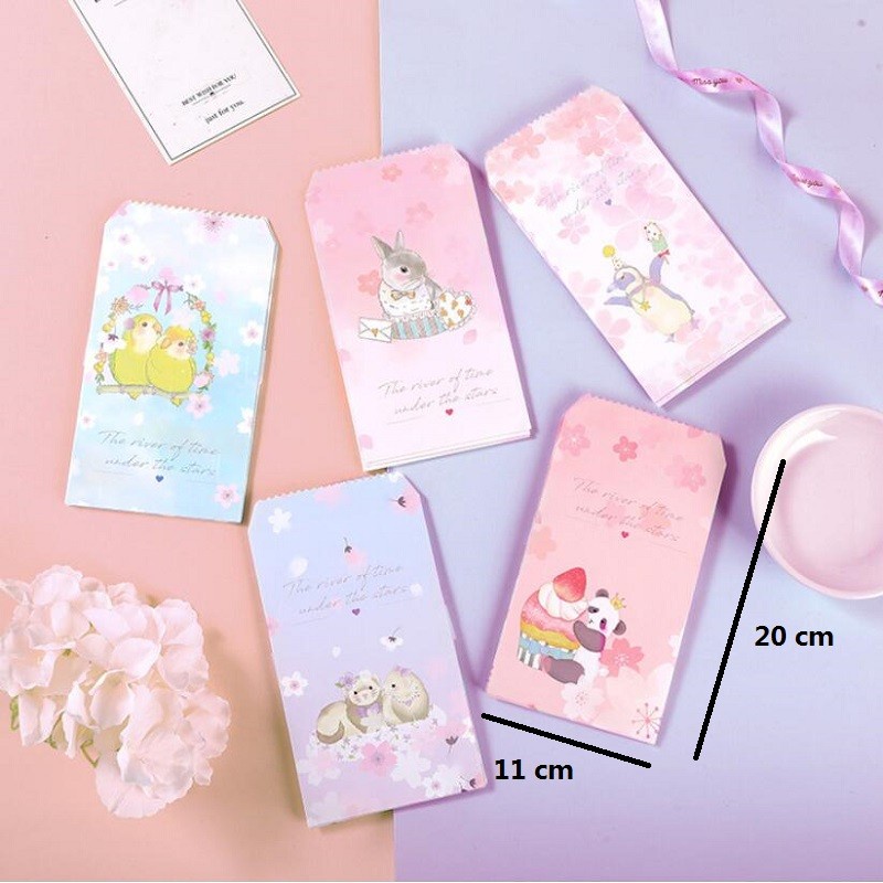 Set 10 Tấm Thiệp Mời Đám Cưới 11 * 20cm In Họa Tiết Hoạt Hình Nhật Bản