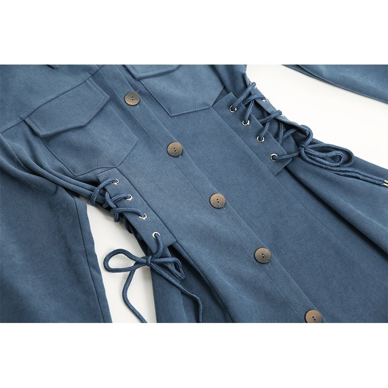 ĐẦM RÚT EO DÀI TAY THIẾT KẾ