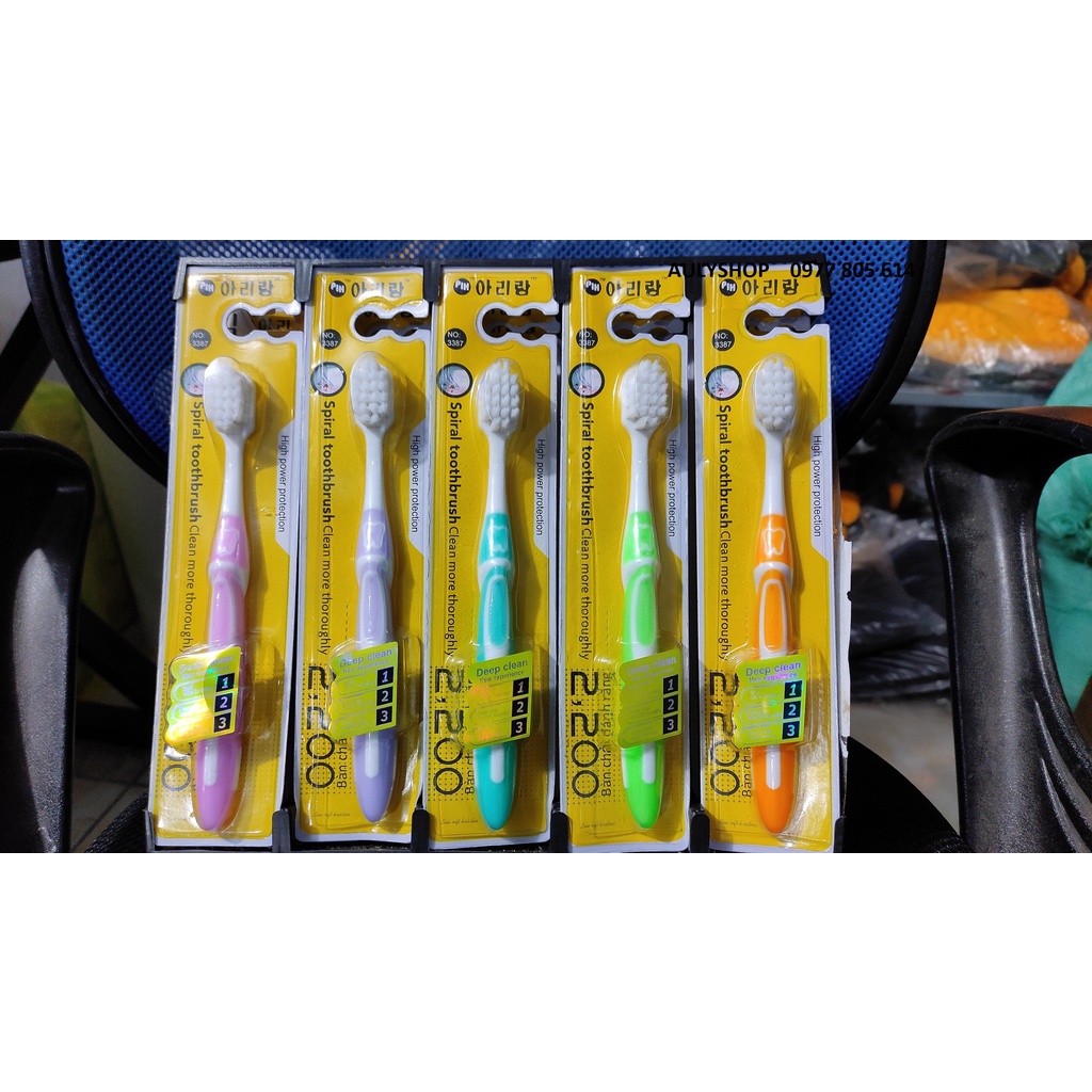 Bàn chải đánh răng Hàn Quốc #3387, bàn chải lông mềm đánh siêu êm