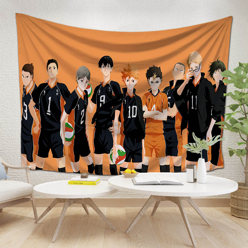 Tấm thảm hình Karasuno Hinata anime Haikyuu Nhật Bản trang trí phòng ngủ