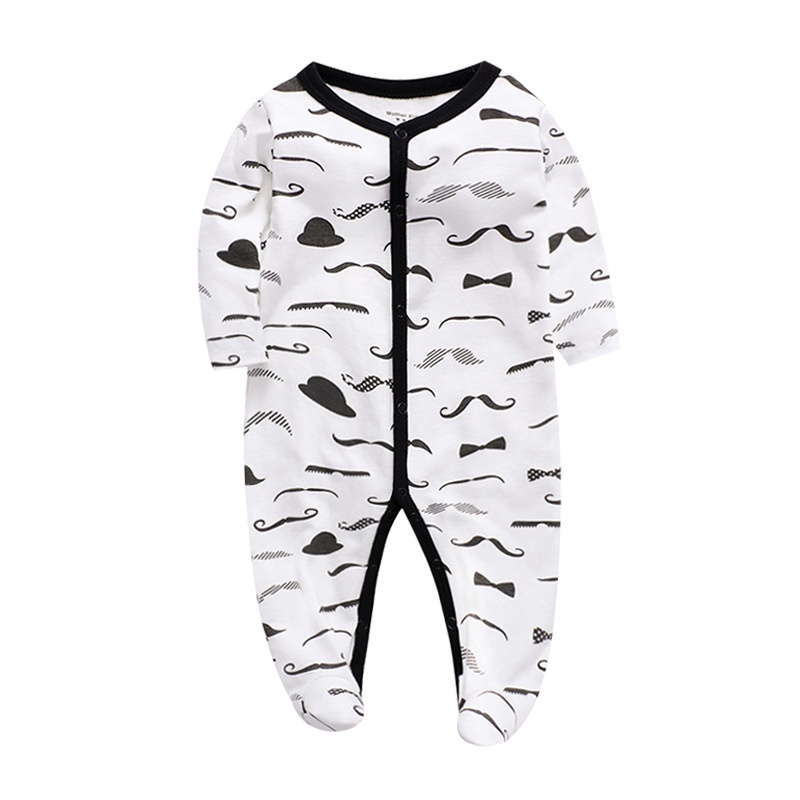 Jumpsuit Ngủ BằNg Cotton MềM MạI, HọA TiếT HoạT HìNh Cho Bé Sơ Sinh