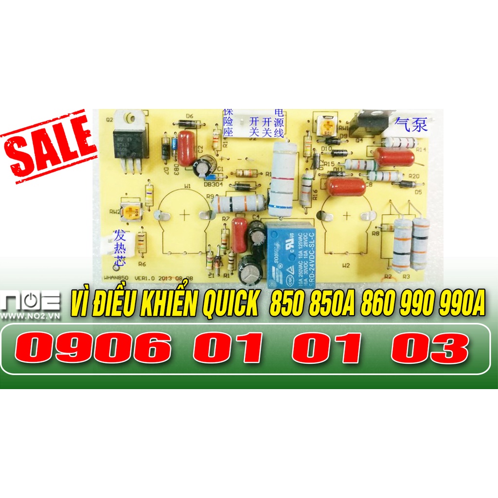 Vỉ điều khiển  nhiệt và gió máy khò quick 850 850A 860 990 990A- HÀNG MỚI