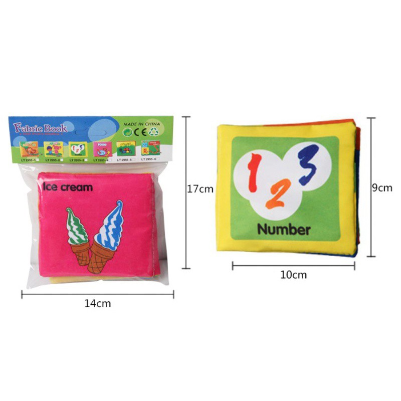 Đồ Chơi Sách Vải Mềm Có Âm Thanh Vui Nhộn Cho Bé 0-12 Tháng Tuổi