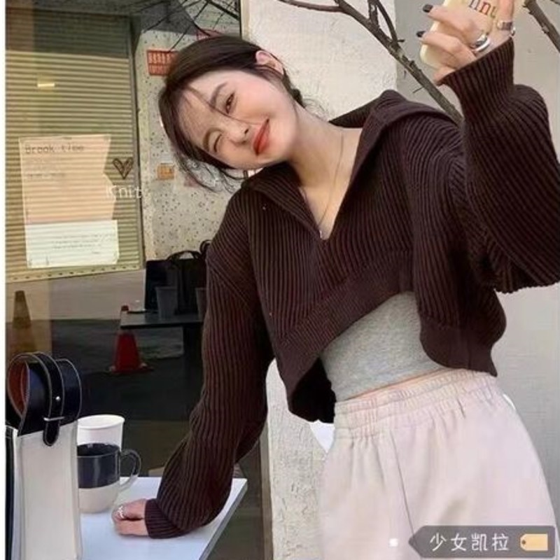 Áo Sweater Dệt Kim Thiết Kế Mới Thời Trang Mùa Thu Đông Theo Phong Cách Hàn Quốc