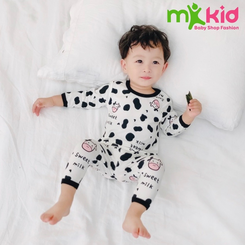 Bộ Thu Đông Dài Tay Cho Bé  Bộ Cotton Dài Tay Minky Mom Cho Bé Trai Bé Gái Với Họa Tiết Siêu Dễ Thương