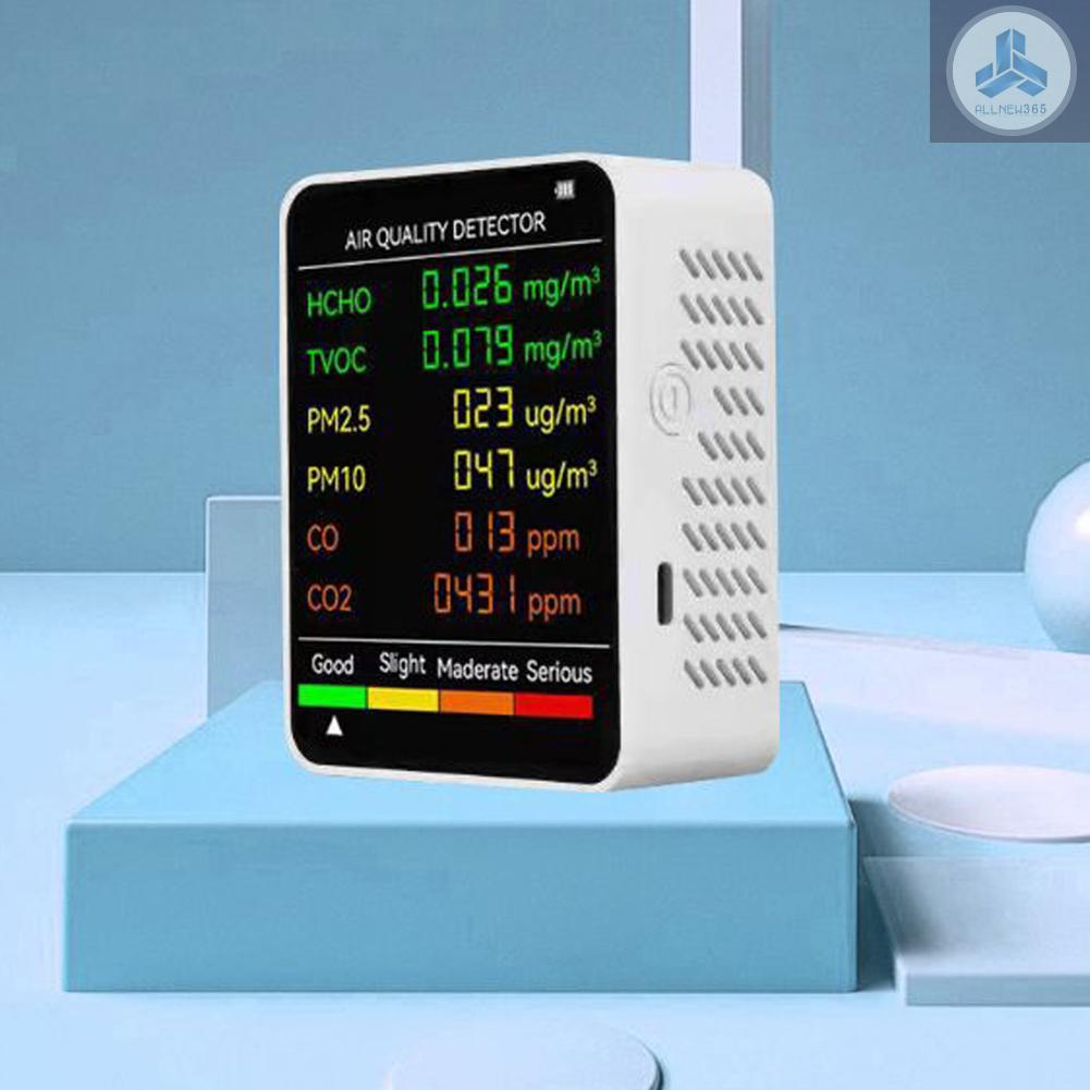 Máy Phát Hiện Chất Lượng Khí CO2 Đa Năng PM2.5 PM10 HCHO TVOC CO2 Màn Hình LCD Tiện Dụng VN26