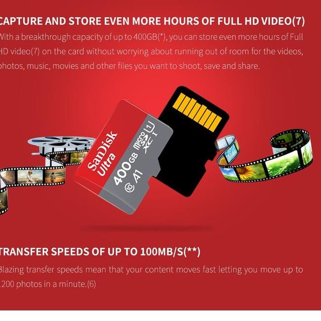 Mới nhất... Thẻ Nhớ Micro SD 32 / 64 / 128 / 256GB Dung Lượng 100MB / S Ultra Class 10