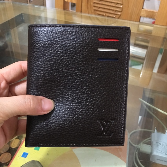 Ví đứng nam da bò thật ảnh thật 100%