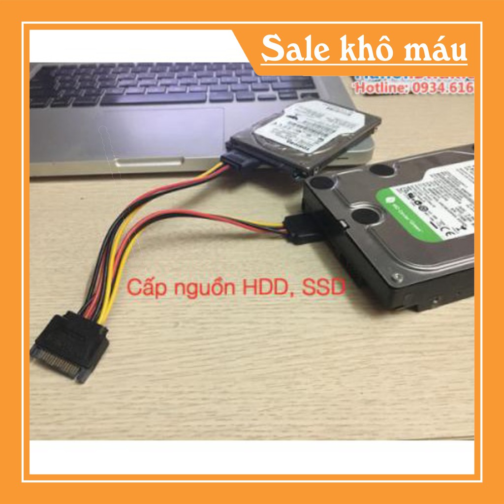 Cáp Chia Nguồn SATA 1 ra 2 (Xả Kho)  Dây Nguồn HDD Sata 1 Ra 2 - sata 1-2.DCNS .c