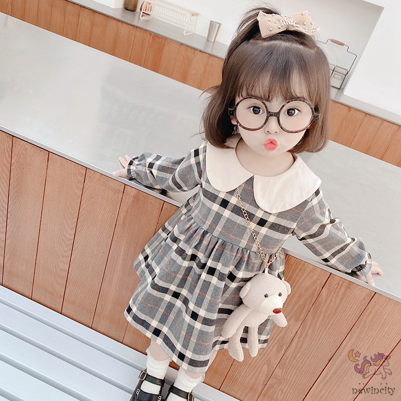 Đầm Kẻ Sọc Kiểu Hàn Quốc Thiết Kế Xinh Xắn Dành Cho Bé Gái