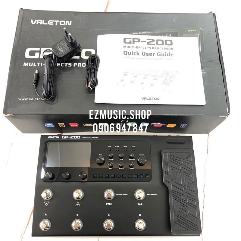 Phơ Bàn chuyên nghiệp Valeton GP-200 cho Guitar điện-Bass- Acoustic