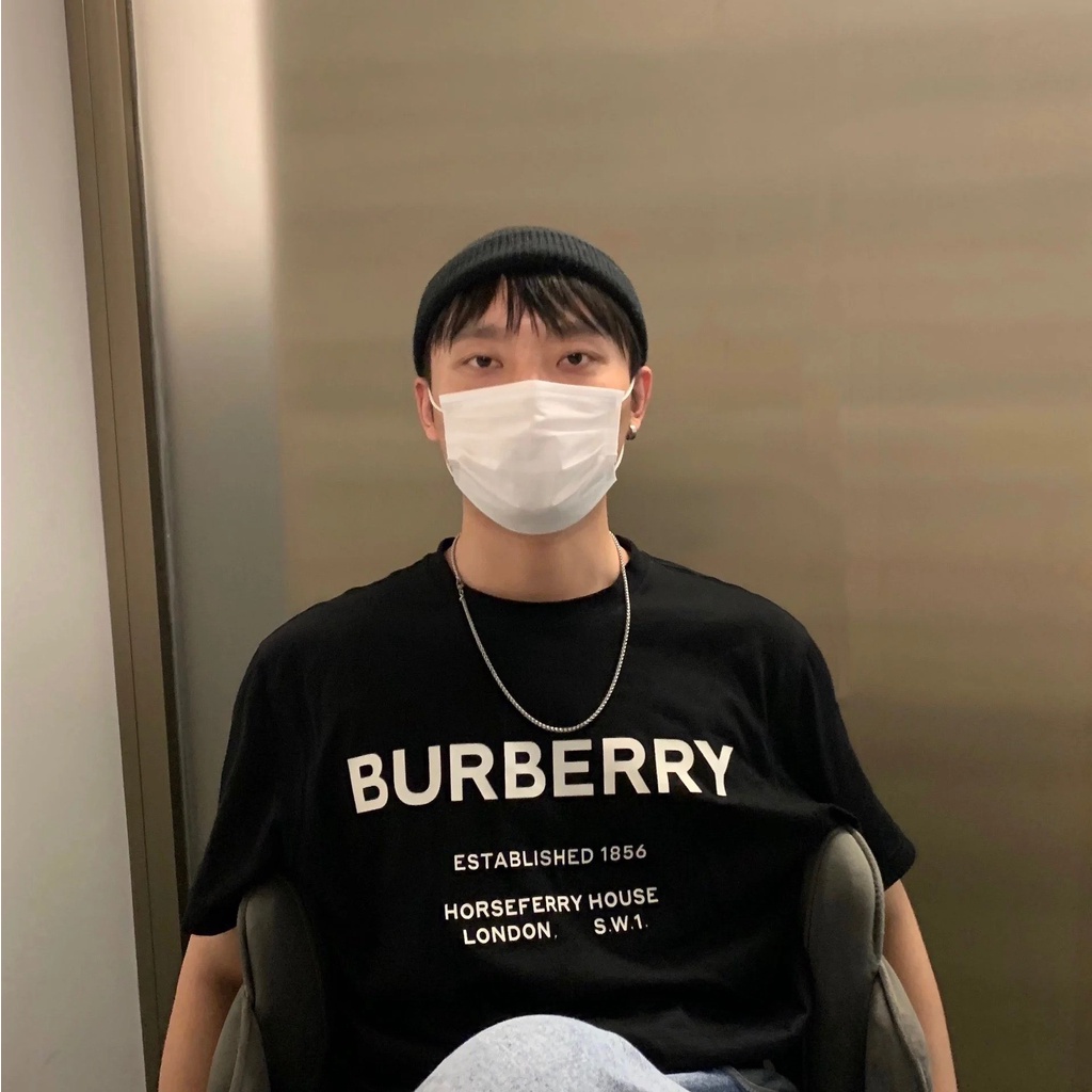 ⚡️ - Áo Tee Burberry London Horseferry Black T- Shirt, Áo thun BBR cao cấp full tag túi