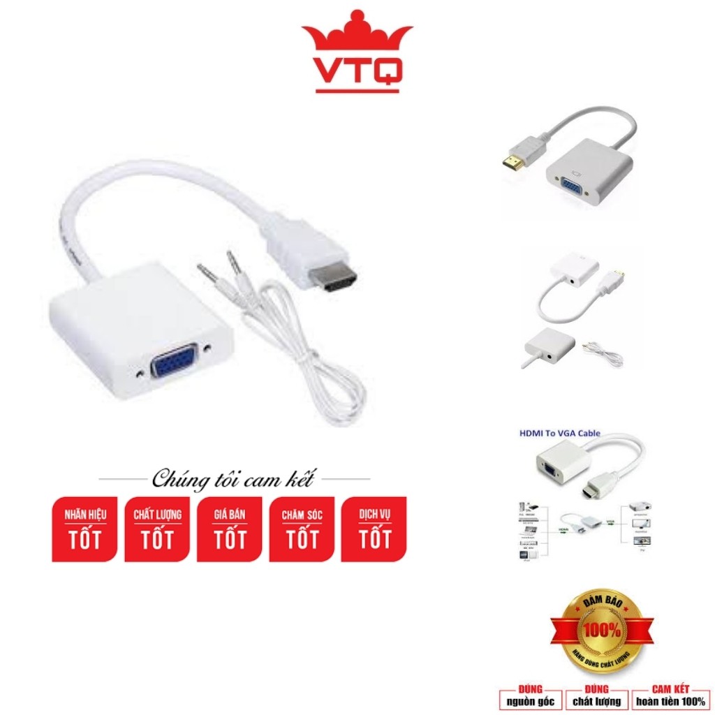 Cáp chuyển đổi HDMI ra VGA-AV. hdmi to vga có âm thanh hàng chất lượng.bảo hành 6 tháng.shopphukienvtq