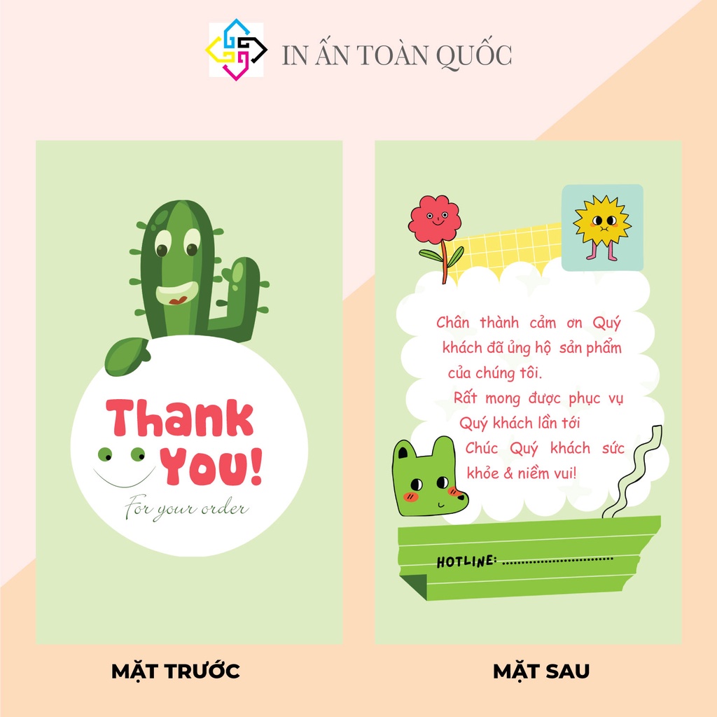 Bộ 100 card cám ơn, card Thank you sáng tạo độc đáo hợp trend, siêu cute  dành riêng cho shop bán hàng
