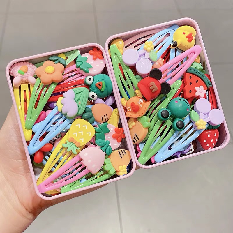 Kẹp tóc phong cách xinh xắn cho bé gái màu hình ngẩu nhiên.