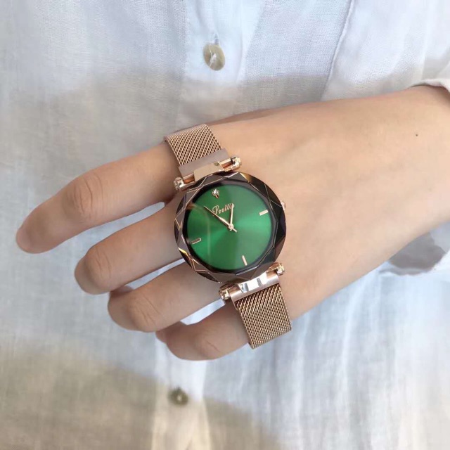(Thanh lý 289k-&gt; 189k) Đồng Hồ Nữ 8053TL Dây Thép Lụa Nam Châm Cao Cấp Chính Hãng