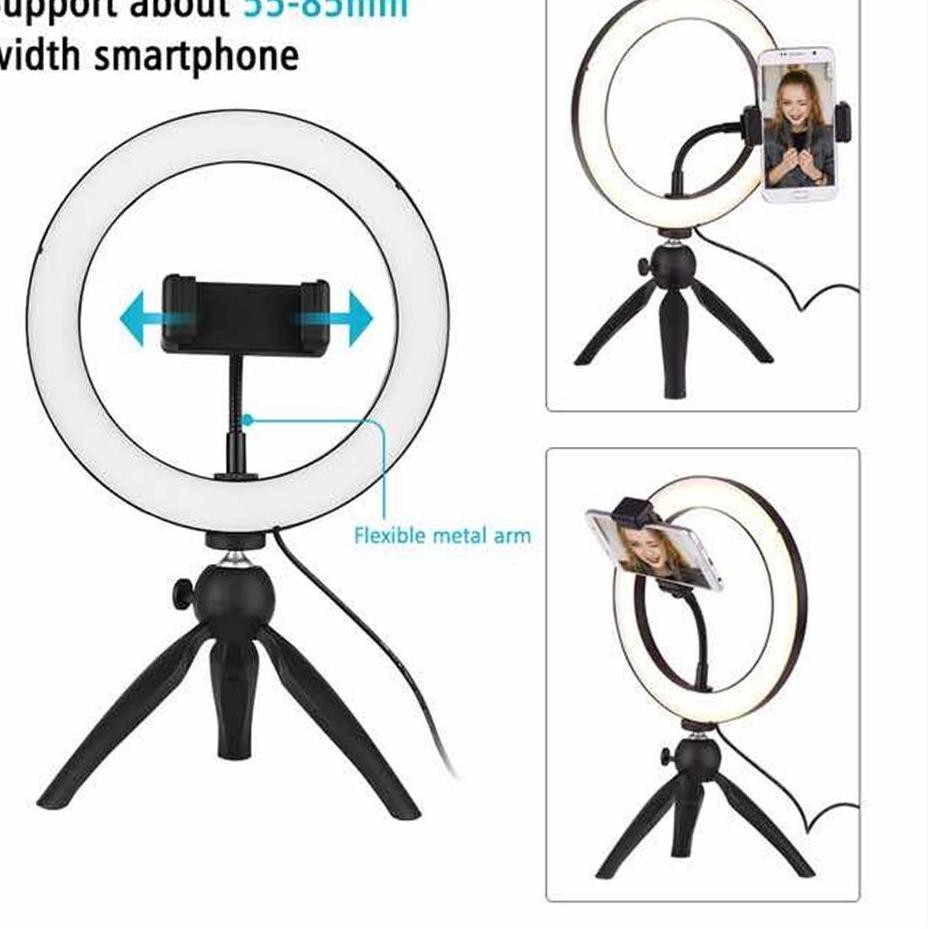 Giá Đỡ Ba Chân 3ft + Vòng Đèn Led + 3 Chế Độ Chiếu Sáng Hỗ Trợ Chụp Ảnh Selfie Cho Điện Thoại | BigBuy360 - bigbuy360.vn