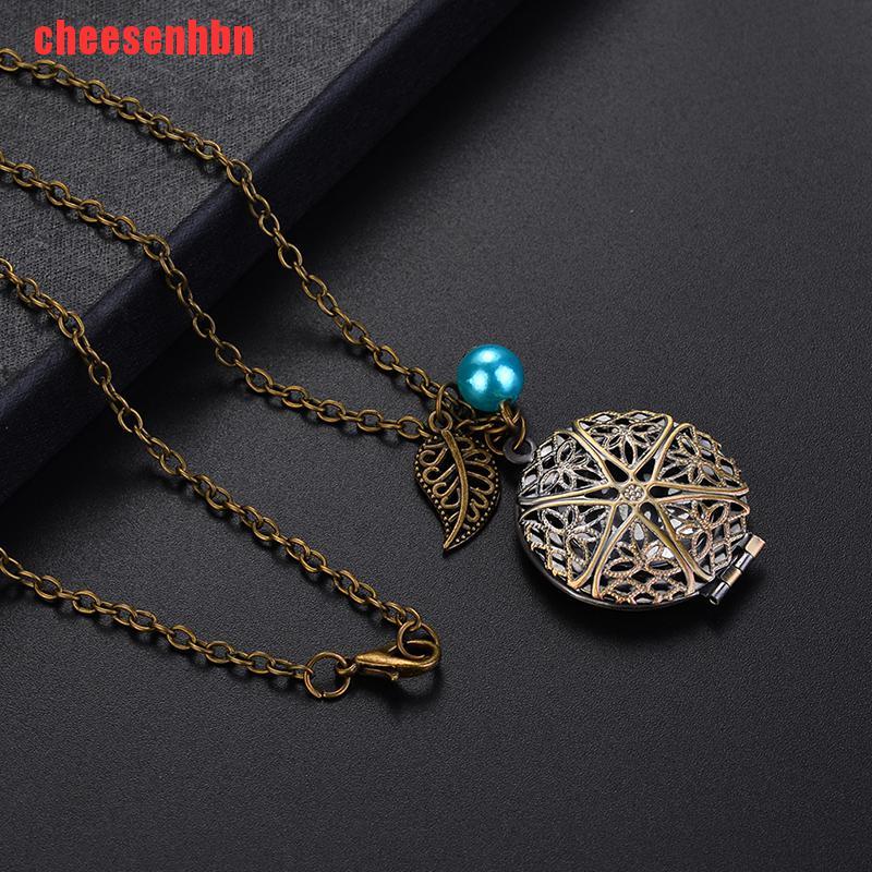 [cheesenhbn]Dull 6Pads Locket Necklace Fragrance Aromatherapy Essential Oil Diffuser Pendant