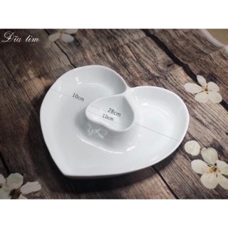 Đĩa tim lồng hàng gốm sứ Bát Tràng