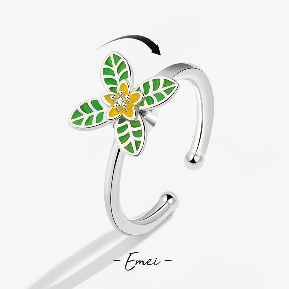 Nhẫn Hở Hình Cỏ Bốn Lá Thời Trang Cho Nữ