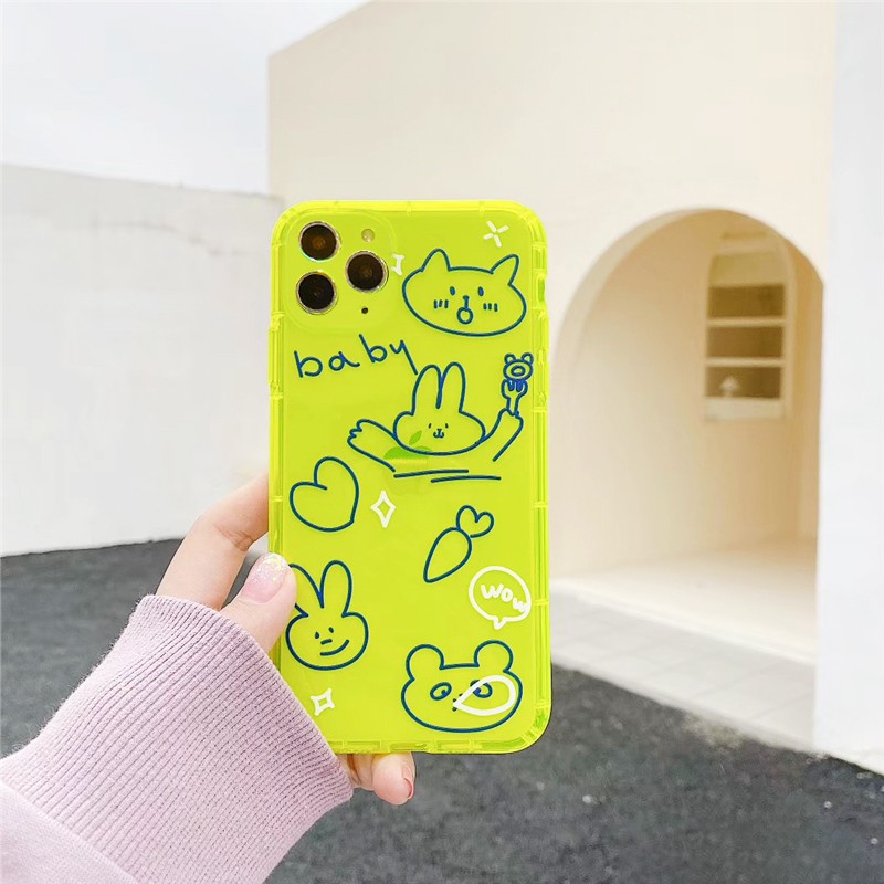 Ốp lưng iphone Baby Bear neon dẻo mềm 5/5s/6/6plus/6s/6splus/7/7plus/8/8plus/x/xr/xs/11/12/pro/max/plus/promax | BigBuy360 - bigbuy360.vn