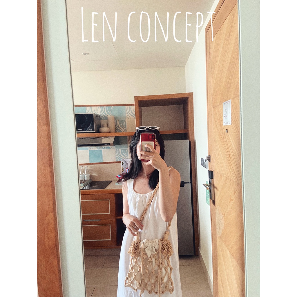 Túi lưới macrame - Túi Handmade tự đan - dây đeo chéo