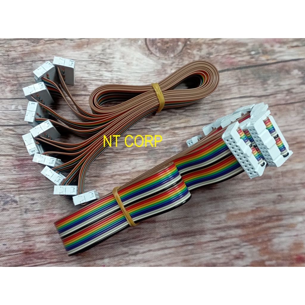 Cáp dẹt, cầu đấu Input/Output 20pin cho PLC FX2NC, FX3GC, FX3UC, FX5UC, ... dòng Mitsubishi, Omron, Keyence, ...