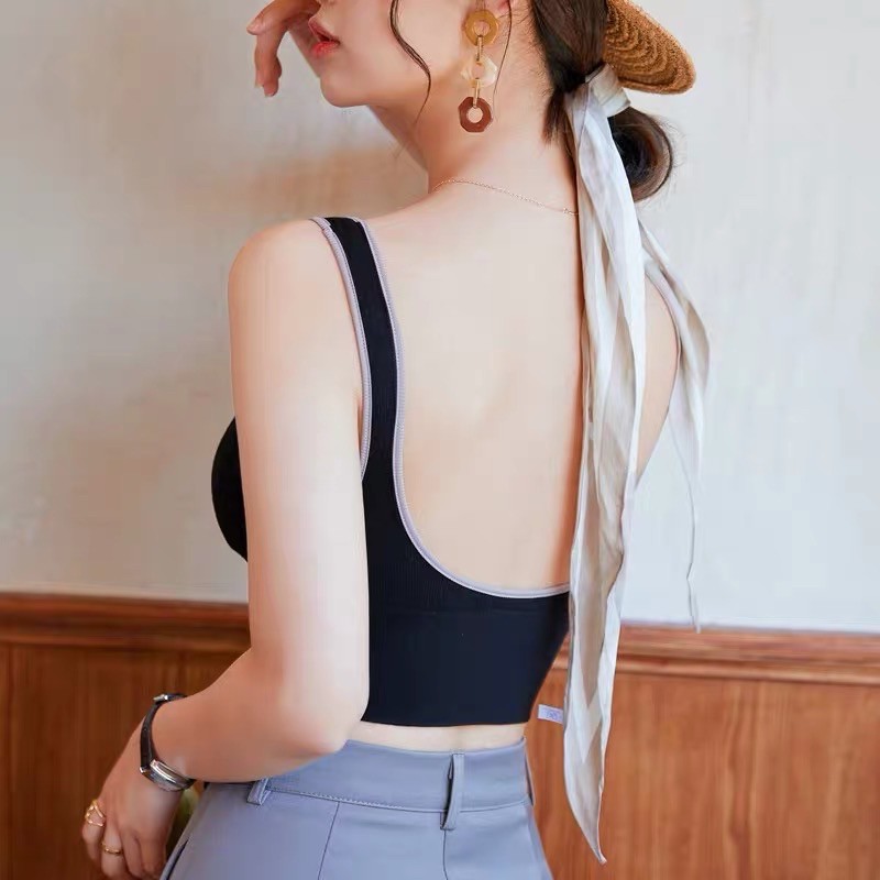 Áo bra gym yoga B2014 bản dây vai rộng khoét lưng sexy | BigBuy360 - bigbuy360.vn