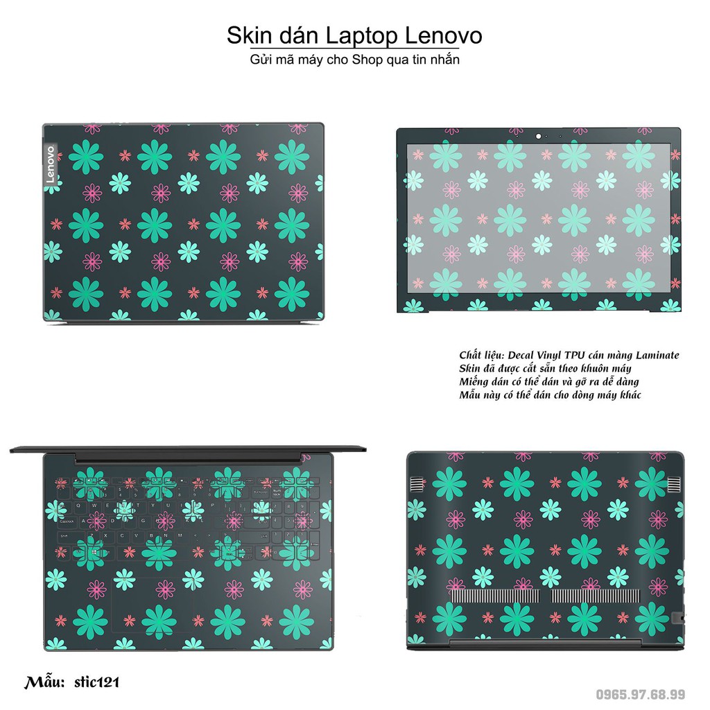 Skin dán Laptop Lenovo in hình Hoa văn sticker _nhiều mẫu 20 (inbox mã máy cho Shop)