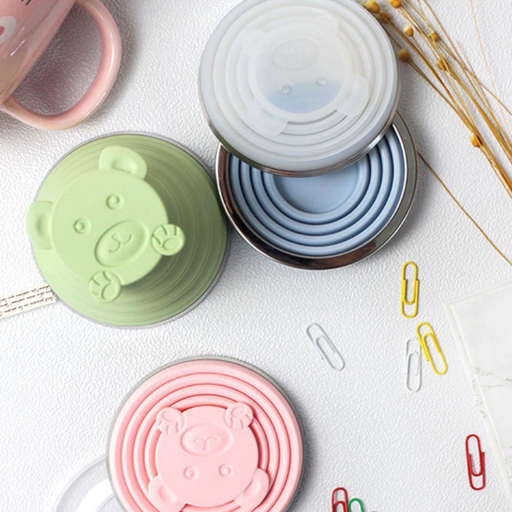 LEISURE Cốc Uống Nước Silicone Bằng Thép Không Gỉ Có Thể Gấp Gọn Kèm Dây Đeo Tiện Dụng