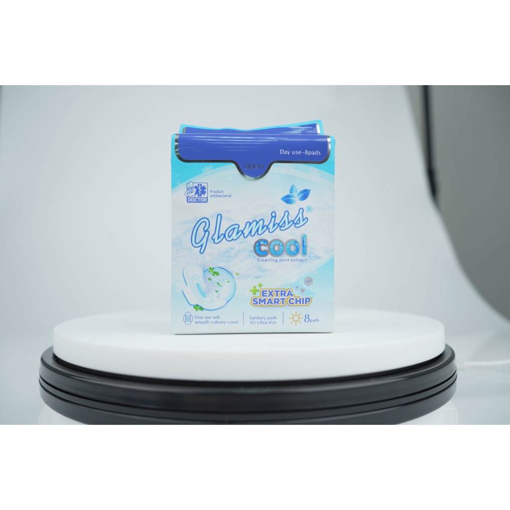 Bộ 4 gói Băng vệ sinh Doctor Care Glamiss Cool Extra, bvs ban ngày dài 24,5 cm siêu thấm hút 8 miếng
