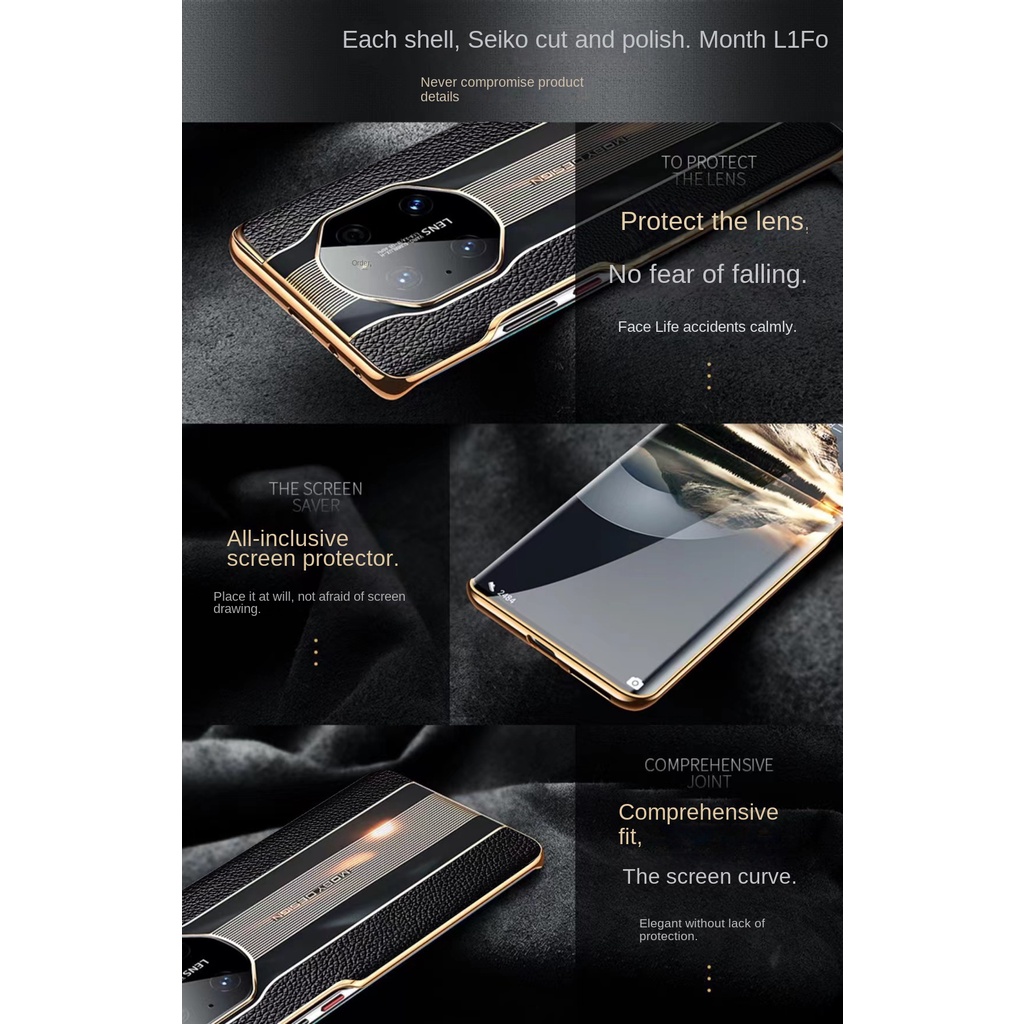 Ốp Điện Thoại Mặt Da Chống Sốc Bảo Vệ Ống Kính Máy Ảnh Toàn Diện Cho Huawei Mate 40 Pro Mate 30 Pro Mate 20 Pro