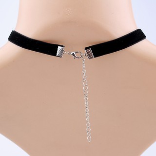 Choker nhung mặt pha lê tím cực cá tính
