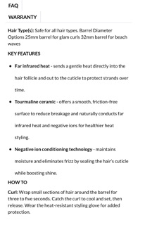 Máy uốn tóc Nume Technique Curling Wand - Mỹ