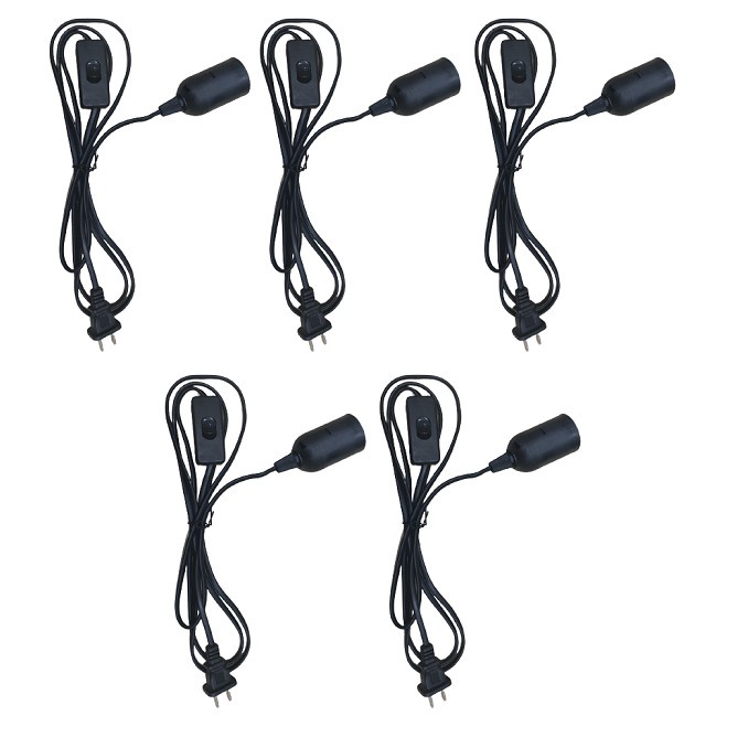 Bộ 8 Đui đèn E27 liền dây 3 mét có công tắc