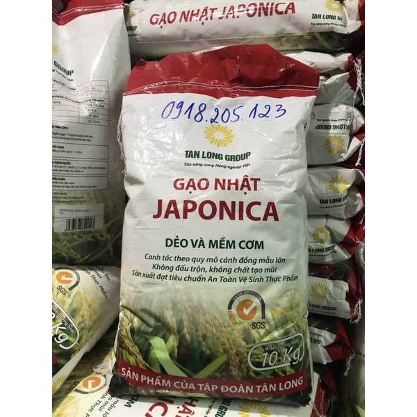 Gạo Nhật bao 10 kg giá sỉ ở Hà Nội.
