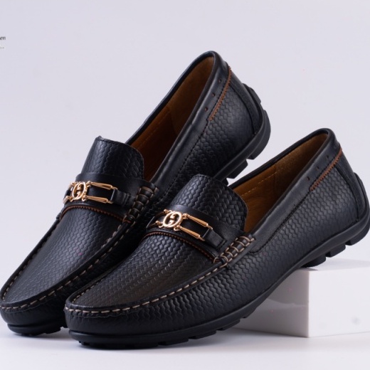 Giày Lười Nam Form Dáng Moccasin Chất Liệu Da Bò Cao Cấp VTL12 DOLOMen - Bảo Hành 6 Tháng