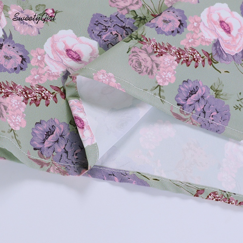 Đầm Midi Không Tay Cổ Chữ V In Họa Tiết Hoa Quyến Rũ Dành Cho Nữ 2022