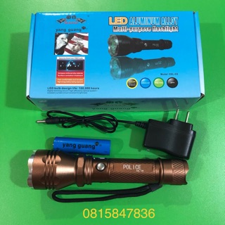 💁 đèn pin siêu sáng : Police XSL - C6 , màu đồng