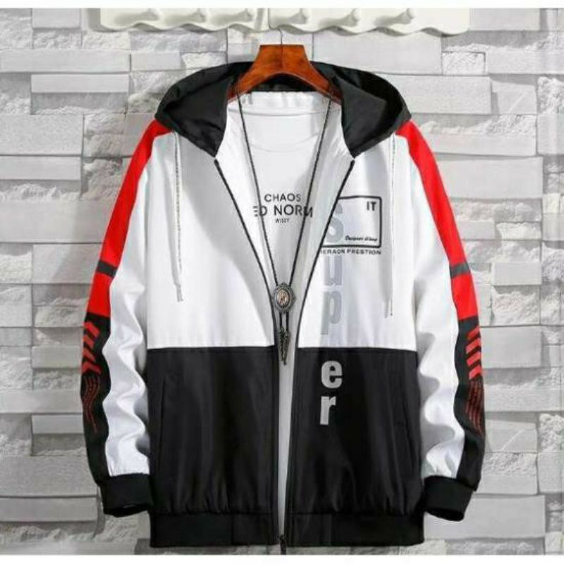 Áo khoác dù in SUPER unisex dành cho nam nữ, jacket form rộng có 3 màu unisex ulzzang | BigBuy360 - bigbuy360.vn