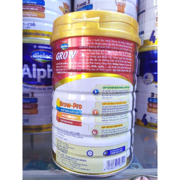 Sữa Dielac Grow đỏ 2+ 900g